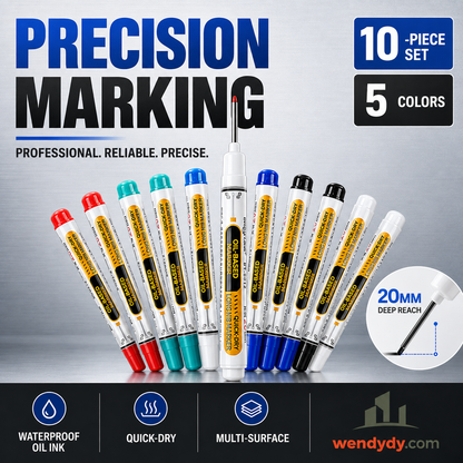 ✍️ Ultra-Fijne Precisiepunt Olie-Marker – Ultra-Sneldrogend, Vlekvrij en Permanent voor Detailwerk en Hobby 🛠️💎
