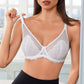 💜Zeemeerminschubben Sexy Kanten Plus Size Ongevoerde Beugelbeha Zonder Padding Volledige Bedekking Minimizerbeha met Gladmakende Rug voor Vrouwen met Grote Buste