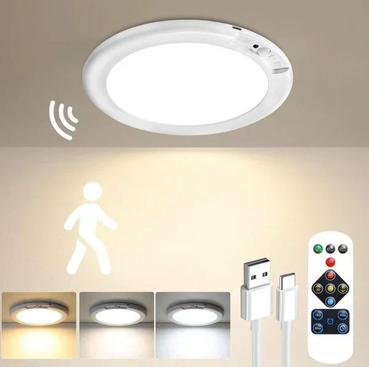 💡 Oplaadbare Bewegingssensor Plafondlamp – Draadloos, Magnetisch & Eenvoudig te Plaatsen ✨