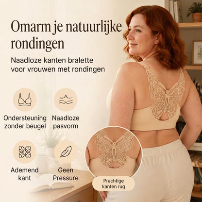 🎁Aanbieding: 49% korting⏳BH zonder beugel met vlinderborduurwerk