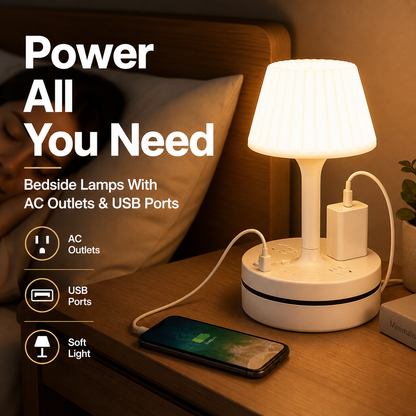 💡 Nachtlampje met stopcontacten en USB-poorten