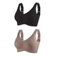 🎁Koop 1, krijg 2 gratis, 💕Geribbelde zijden push-up bh voor dames zonder stalen ring, verstelbaar🌸