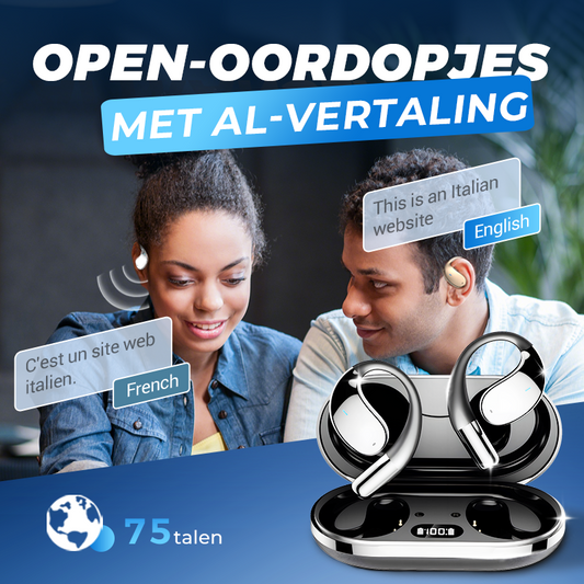 Draadloze open oorknoppen met LED-display