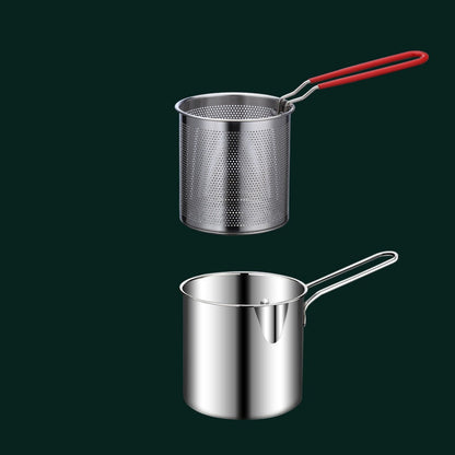 🎁Christmas sale☃️304 Stainless Steel Strip Filter Ingredient Fryer With Lid