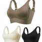 🎁Koop 1, krijg 2 gratis, 💕Geribbelde zijden push-up bh voor dames zonder stalen ring, verstelbaar🌸