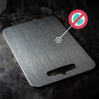 🥢 Antibacteriële Roestvrijstalen Snijplank - Duurzaam, Hygiënisch & Veelzijdig Voor Jouw Keuken!
