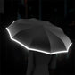🌧️🌞50% korting🌂Reflecterende veiligheidsstrip paraplu met ringgesp