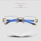 🎁Nieuw product 50% korting 💖Nieuwe saffier hoge hardheid anti-blauw Progressieve ver en dichtbij Dual-Use leesbril👓