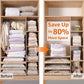 ⏳Alleen vandaag: uitverkoop!🏆🧳Vacuümopbergzakken zonder pomp – Drukken en sluiten, geen pomp nodig. Bespaart 80% ruimte en houdt kleding droog en stofvrij. Ideaal voor volumineus beddengoed en seizoensspullen. 🛏️🗄️