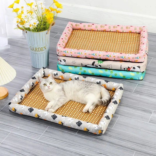 Eis-Rattan-Kühlbett für Katzen/Hunde