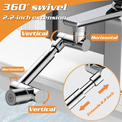 1440° Draaiende Kraanverlengstuk met 2 Wateruitgang Modi