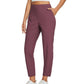 ⏰🎁Hoge elastische broek voor dames met zakken met ritssluiting