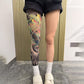 Rekbare Beenmouw met Tattoo-Print
