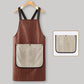 Cross-Back Waterproof Apron with Detachable Hand Towel