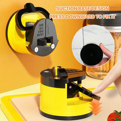 🧲🔪 Compacte Messenslijper met Sterke Zuignap – Veilig & Efficiënt