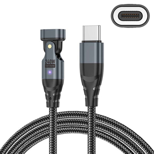 PD 240W magnetische oplaadkabel met 180° rotatie