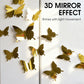 3D Mirror Butterfly & Sunflower Wall Sticker
