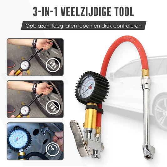 0-220 PSI Bandenspanningsmeter met Opblaasfunctie