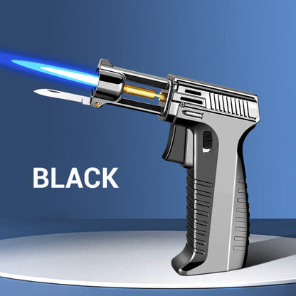 Multifunctionele aansteker met vouwmes