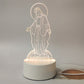 🙏Inspirerend LED-nachtlampje van acryl met religieus thema✝️Gebedslamp met afbeelding van de Maagd Maria