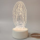 🙏Inspirerend LED-nachtlampje van acryl met religieus thema✝️Gebedslamp met afbeelding van de Maagd Maria