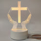 🙏Inspirerend LED-nachtlampje van acryl met religieus thema✝️Gebedslamp met afbeelding van de Maagd Maria