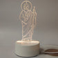 🙏Inspirerend LED-nachtlampje van acryl met religieus thema✝️Gebedslamp met afbeelding van de Maagd Maria