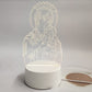 🙏Inspirerend LED-nachtlampje van acryl met religieus thema✝️Gebedslamp met afbeelding van de Maagd Maria