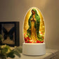 🙏Inspirerend LED-nachtlampje van acryl met religieus thema✝️Gebedslamp met afbeelding van de Maagd Maria