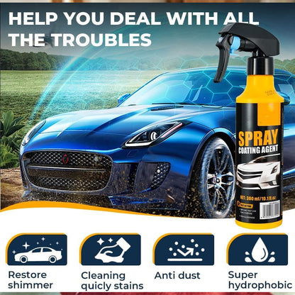 ⏳Tijdelijke aanbieding⏰Koop 3 en krijg 2 gratis👏 3-in-1 SiO₂ keramische snelcoatingspray – Wassen zonder water, streeploze glans en waterafstotende bescherming
