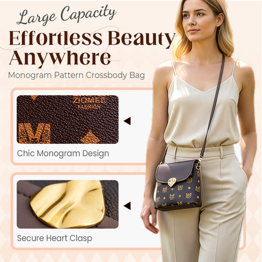 Crossbodytas met monogrampatroon voor dames