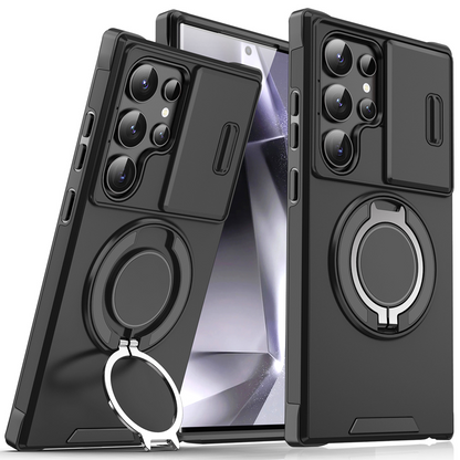 Camerabescherming Magnetische standaard Telefoonhoesje voor Samsung