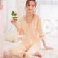 Korean style comfortable silk pajamas set