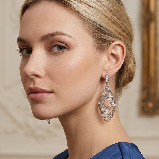 Gelaagde Leaf Dangle Oorbellen voor dames