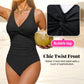 ✨👙【Aanbieding】🌈Badpak met Buikcorrigerende Plooien | V-hals | 12 Kleuren🌊