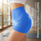 Naadloze fitnessshorts met perzikbillen effect