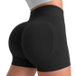Naadloze fitnessshorts met perzikbillen effect