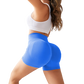 Naadloze fitnessshorts met perzikbillen effect
