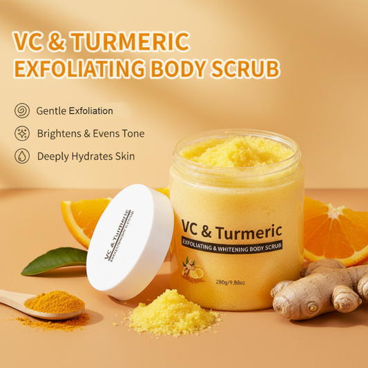 Exfoliërende lichaamsscrub met kurkuma en vitamine C