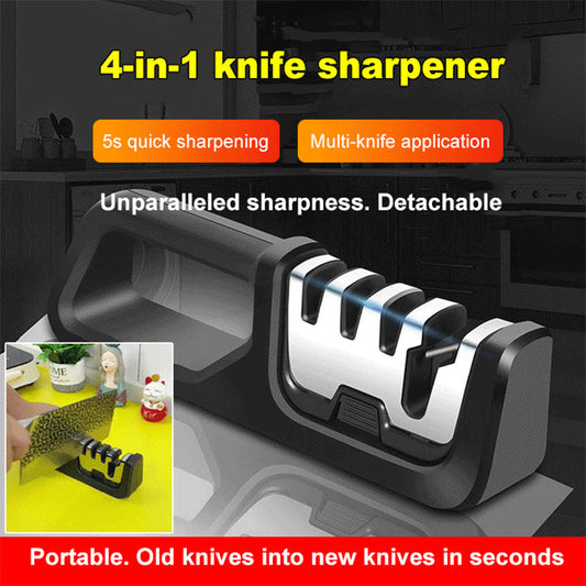Draagbare 4-in-1 keukenmessenslijper