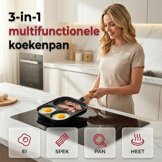 Koekenpan Met Meerdere Vakken En Antiaanbaklaag