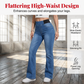 Chique tanktop met strasssteentjes en flared jeans, tweedelige set