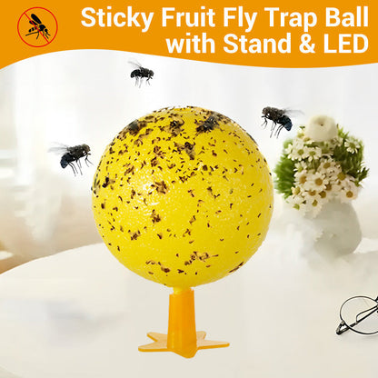 Kleverige Fruitvliegval Bal met Standaard & LED
