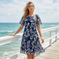 💎50% KORTING🌸 Elegantie in elke stap: Feestjurk met korte mouwen, A-lijn model en knielengte 👗