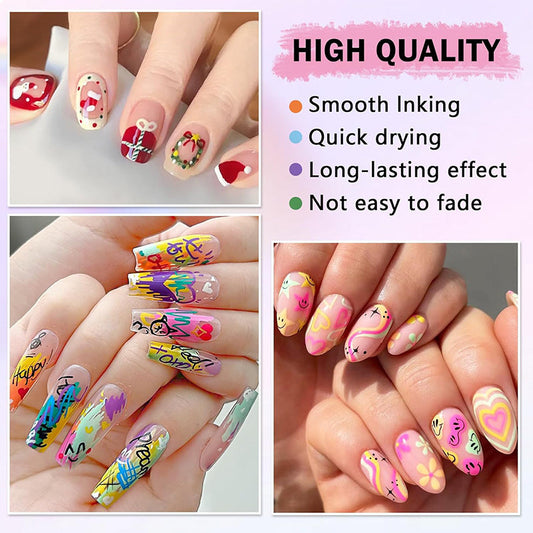 Acrylverfmarkers met dubbele punt voor nail art