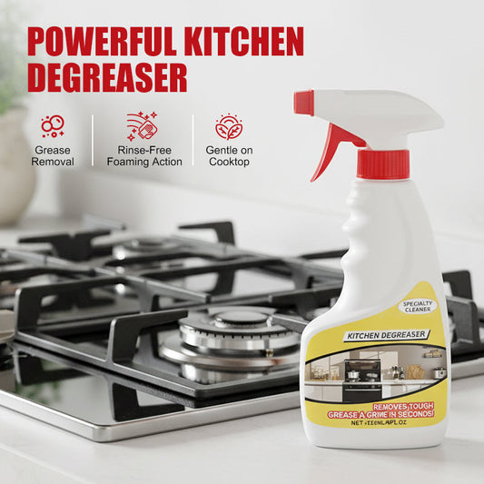 🧼 Krachtige keukenontvetter – Sprayen, afvegen, laten glanzen – Afspoelen is niet nodig! 🍳✨ Hard tegen vet, zacht voor oppervlakken – de nieuwe beste vriend van je keuken. 💪🧽