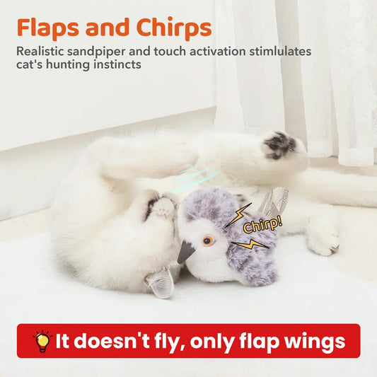 Vogelspeeltje met flapperende vleugels voor katten