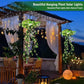 💎 OP ZONNE-ENERGIE WERKENDE HANGENDE MILAN GRAS LAMP! 💎 Levensechte bladeren, automatische aan/uit-functie en IP65 waterdicht ✨