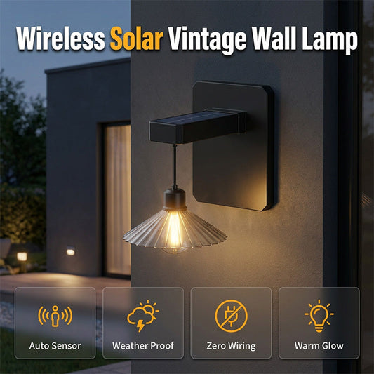 Draadloze LED-wandlamp op zonne-energie