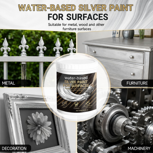 🌿🪵 Geen stank, wél perfect zilver! Waterbasis zilververf voor al uw DIY-projecten – snel droog, veilig & dekkend! 🎨